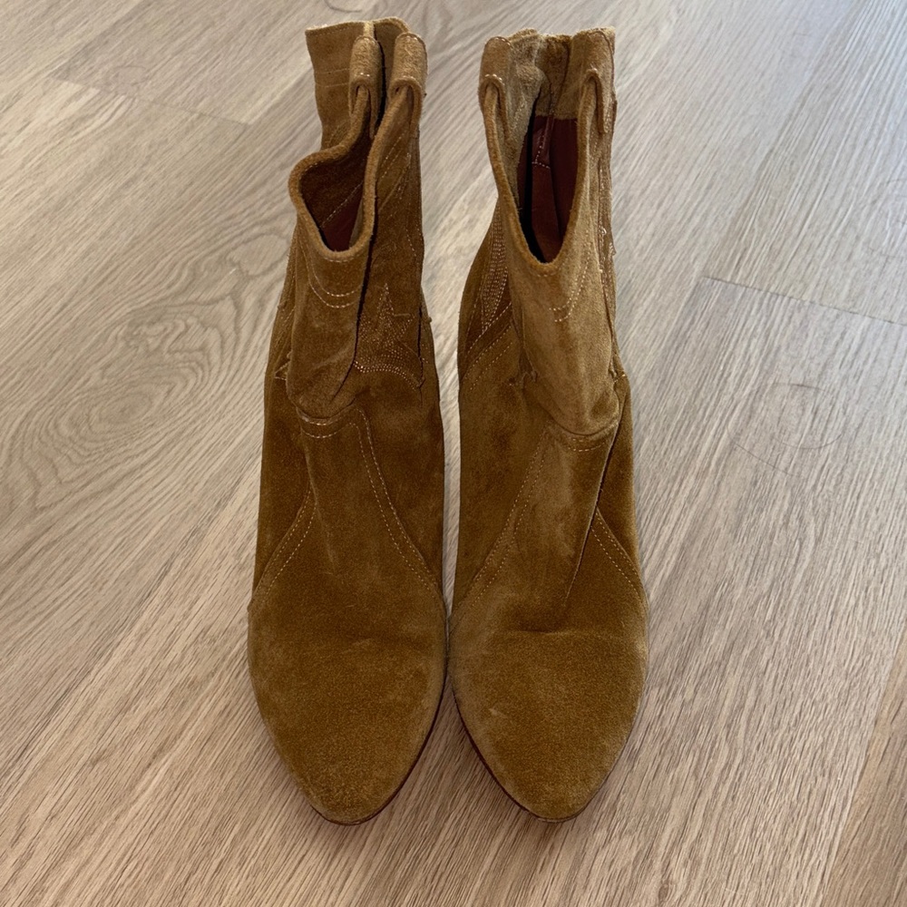 ba&sh Brown Suede Ankle Booties